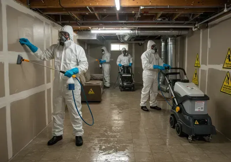 Basement Moisture Removal and Structural Drying process in Riverside, MO